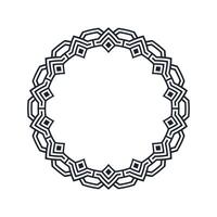 Ornamental pattern design circle frame. Ornamental Circular Knot Pattern. Border pattern design vector