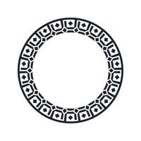 Ornamental pattern design circle frame. Ornamental Circular Knot Pattern. Border pattern design vector