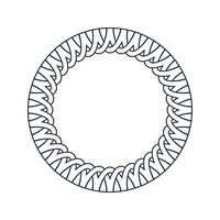 Ornamental pattern design circle frame. Ornamental Circular Knot Pattern. Border pattern design vector
