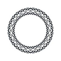 Ornamental pattern design circle frame. Ornamental Circular Knot Pattern. Border pattern design vector