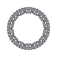 Ornamental pattern design circle frame. Ornamental Circular Knot Pattern. Border pattern design vector