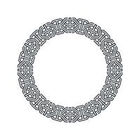 Ornamental pattern design circle frame. Ornamental Circular Knot Pattern. Border pattern design vector