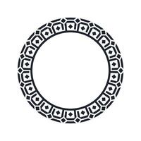Ornamental pattern design circle frame. Ornamental Circular Knot Pattern. Border pattern design vector