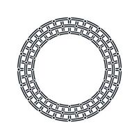 Ornamental pattern design circle frame. Ornamental Circular Knot Pattern. Border pattern design vector