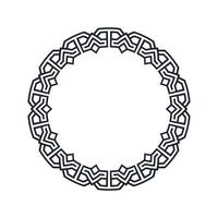 Ornamental pattern design circle frame. Ornamental Circular Knot Pattern. Border pattern design vector