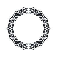 Ornamental pattern design circle frame. Ornamental Circular Knot Pattern. Border pattern design vector
