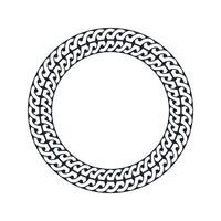 Ornamental pattern design circle frame. Ornamental Circular Knot Pattern. Border pattern design vector