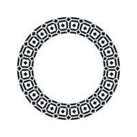 Ornamental pattern design circle frame. Ornamental Circular Knot Pattern. Border pattern design vector