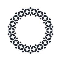 Ornamental pattern design circle frame. Ornamental Circular Knot Pattern. Border pattern design vector