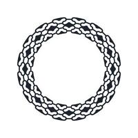 Ornamental pattern design circle frame. Ornamental Circular Knot Pattern. Border pattern design vector