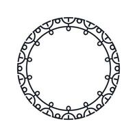 Ornamental pattern design circle frame. Ornamental Circular Knot Pattern. Border pattern design vector