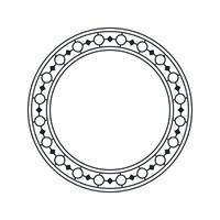 Ornamental pattern design circle frame. Ornamental Circular Knot Pattern. Border pattern design vector