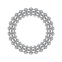 Ornamental pattern design circle frame. Ornamental Circular Knot Pattern. Border pattern design vector