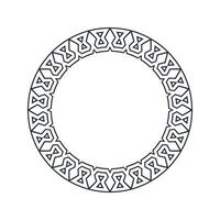 Ornamental pattern design circle frame. Ornamental Circular Knot Pattern. Border pattern design vector