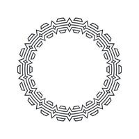 Ornamental pattern design circle frame. Ornamental Circular Knot Pattern. Border pattern design vector