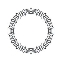 Ornamental pattern design circle frame. Ornamental Circular Knot Pattern. Border pattern design vector