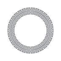 Ornamental pattern design circle frame. Ornamental Circular Knot Pattern. Border pattern design vector