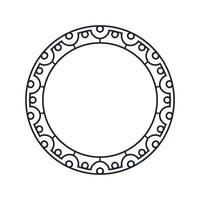 Ornamental pattern design circle frame. Ornamental Circular Knot Pattern. Border pattern design vector