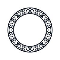 Ornamental pattern design circle frame. Ornamental Circular Knot Pattern. Border pattern design vector