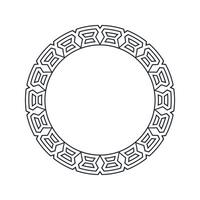 Ornamental pattern design circle frame. Ornamental Circular Knot Pattern. Border pattern design vector