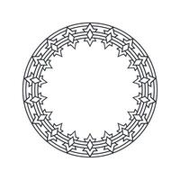 Ornamental pattern design circle frame. Ornamental Circular Knot Pattern. Border pattern design vector