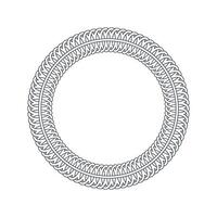 Ornamental pattern design circle frame. Ornamental Circular Knot Pattern. Border pattern design vector