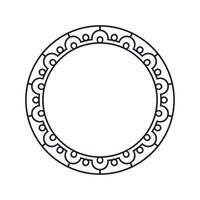 Ornamental pattern design circle frame. Ornamental Circular Knot Pattern. Border pattern design vector
