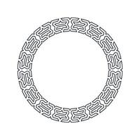 Ornamental pattern design circle frame. Ornamental Circular Knot Pattern. Border pattern design vector