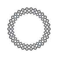 Ornamental pattern design circle frame. Ornamental Circular Knot Pattern. Border pattern design vector