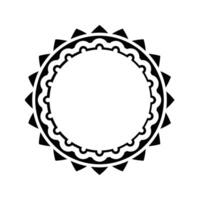 Ornamental pattern design circle frame. Ornamental Circular Knot Pattern. Border pattern design vector