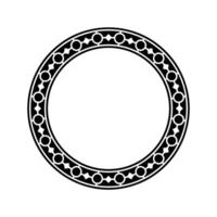 Ornamental pattern design circle frame. Ornamental Circular Knot Pattern. Border pattern design vector