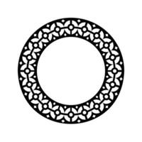 Ornamental pattern design circle frame. Ornamental Circular Knot Pattern. Border pattern design vector