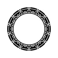 Ornamental pattern design circle frame. Ornamental Circular Knot Pattern. Border pattern design vector