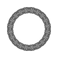 Ornamental pattern design circle frame. Ornamental Circular Knot Pattern. Border pattern design vector