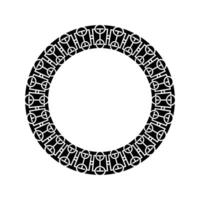 Ornamental pattern design circle frame. Ornamental Circular Knot Pattern. Border pattern design vector