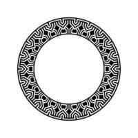 Ornamental pattern design circle frame. Ornamental Circular Knot Pattern. Border pattern design vector