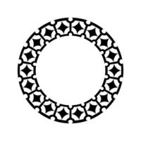 Ornamental pattern design circle frame. Ornamental Circular Knot Pattern. Border pattern design vector