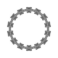 Ornamental pattern design circle frame. Ornamental Circular Knot Pattern. Border pattern design vector