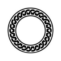 Ornamental pattern design circle frame. Ornamental Circular Knot Pattern. Border pattern design vector
