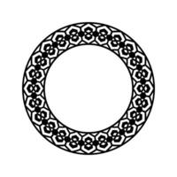 Ornamental pattern design circle frame. Ornamental Circular Knot Pattern. Border pattern design vector