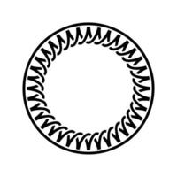 Ornamental pattern design circle frame. Ornamental Circular Knot Pattern. Border pattern design vector