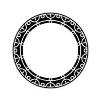 Ornamental pattern design circle frame. Ornamental Circular Knot Pattern. Border pattern design vector