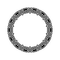 Ornamental pattern design circle frame. Ornamental Circular Knot Pattern. Border pattern design vector