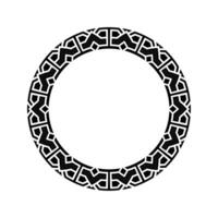 Ornamental pattern design circle frame. Ornamental Circular Knot Pattern. Border pattern design vector