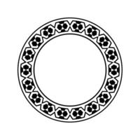 Ornamental pattern design circle frame. Ornamental Circular Knot Pattern. Border pattern design vector