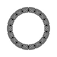 Ornamental pattern design circle frame. Ornamental Circular Knot Pattern. Border pattern design vector