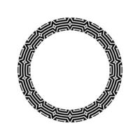 Ornamental pattern design circle frame. Ornamental Circular Knot Pattern. Border pattern design vector