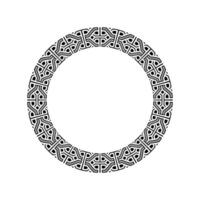 Ornamental pattern design circle frame. Ornamental Circular Knot Pattern. Border pattern design vector