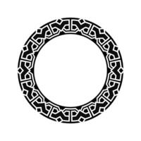 Ornamental pattern design circle frame. Ornamental Circular Knot Pattern. Border pattern design vector