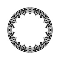 Ornamental pattern design circle frame. Ornamental Circular Knot Pattern. Border pattern design vector